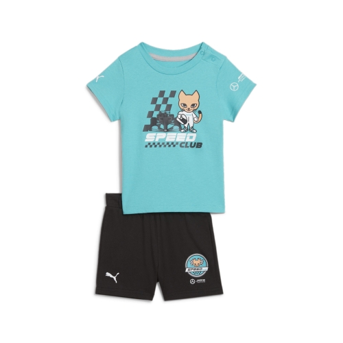MERCEDES AMG Puma Kid's Set T-Shirt et Short - blue PUM24_SET_AMG