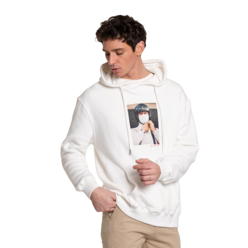 Men's Hero Seven Racing Off White Hoodie