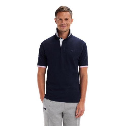 Short-Sleeve Cotton Jersey Navy/Grey Eden Park
