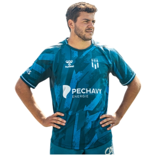 Maillot Pré-Match SU Agen Noir 25/26 - Hummel