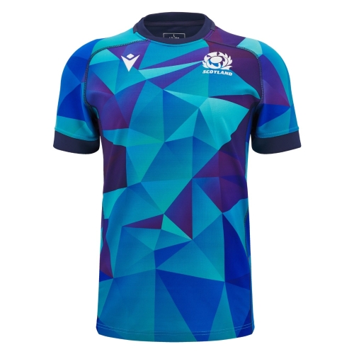 Scotland Blue Training Rugby Jersey Macron