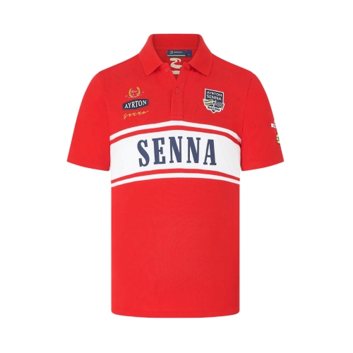 AYRTON SENNA Legacy Men's Poloshirt - red SEN24_PLH_LEG