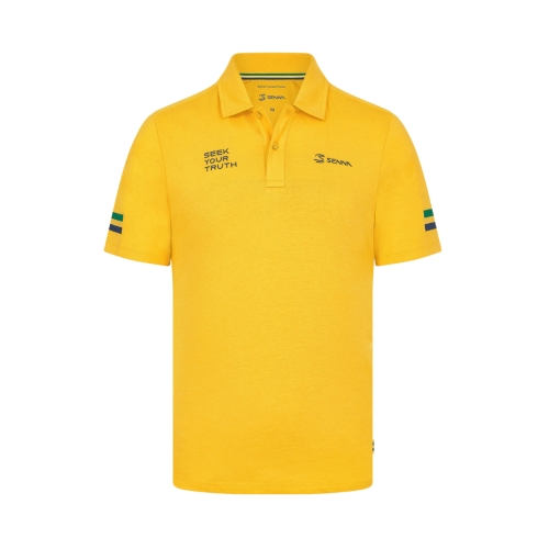 AYRTON SENNA Stripe Men's T-shirt - yellow SEN24_PLH_STR