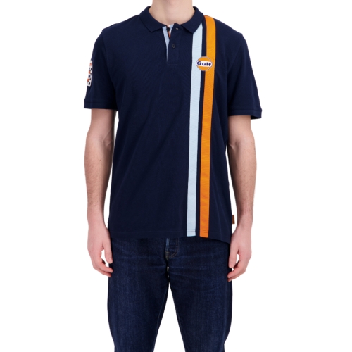 GULF Timeless History Men's Polo - navy blue GUF24_PLH_TLM