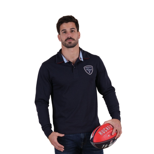 Ruckfield Polo Manches Longues The Club Navy Blue