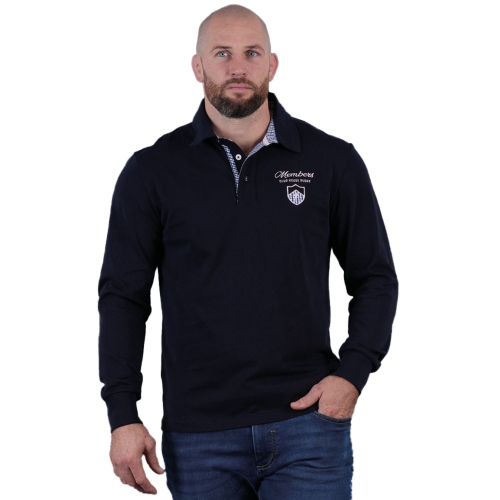 Ruckfield Polo Manches Longues Members Navy Blue