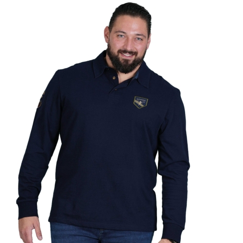 Ruckfield Polo Manches Longues Selected Navy Blue