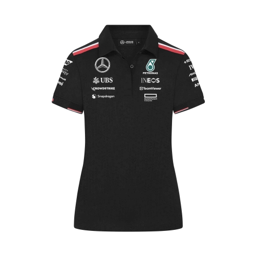 MERCEDES AMG Team Women's Poloshirt - black MGP24_PLF_TEA