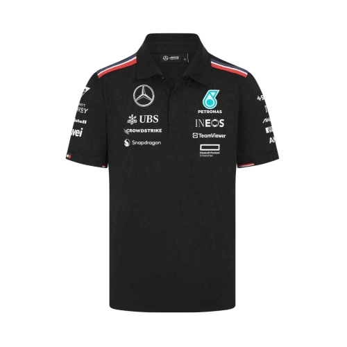 MERCEDES AMG Team Men's Poloshirt - black MGP24_PLH_TEA