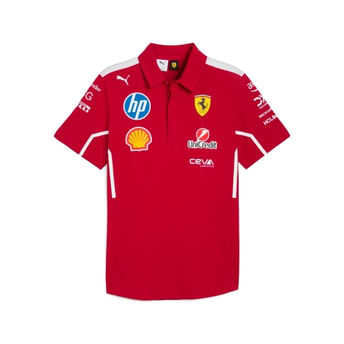 Women Scuderia Ferrari Polo Dark Cherry
