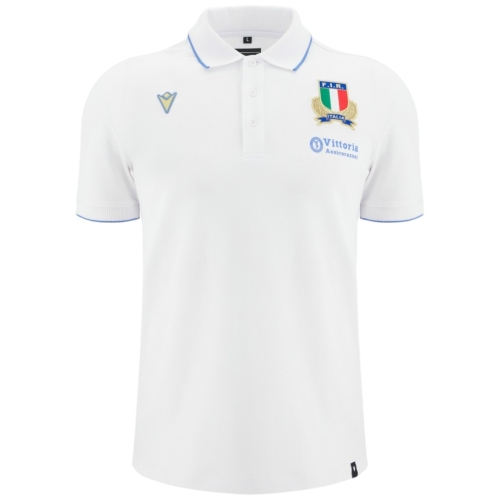 Polo Travel Italie Rugby Blanc 25/26 - Macron