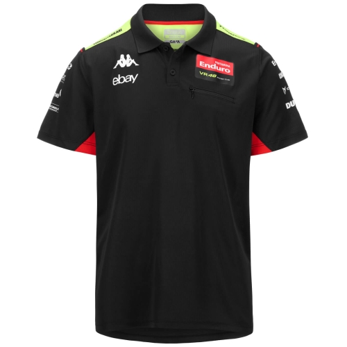 VALENTINO ROSSI Kappa Team Enduro Men's Polo - black KAP24_PLH_END