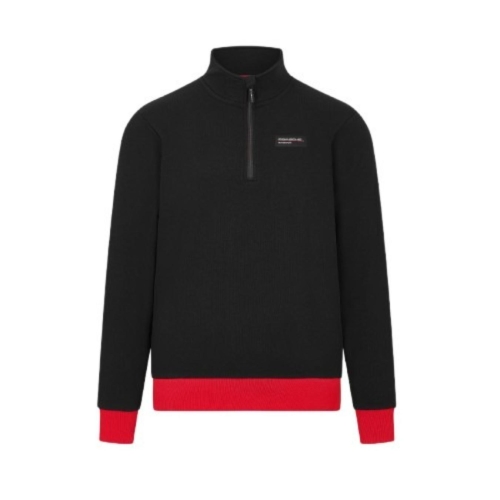 Men Porsche Sweat 1/4 Zip Black