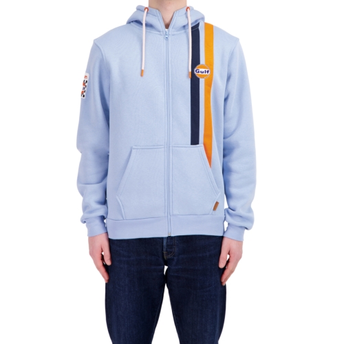 Gulf Timeless History Blue Zip-Up Hoodie Men