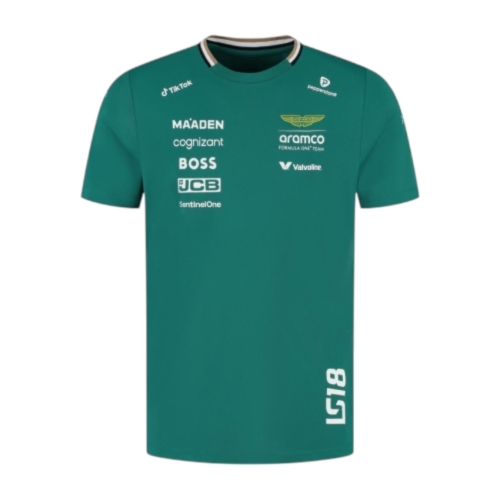 Men Aston Martin F1 T-Shirt Lance Stroll Green