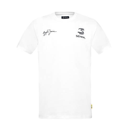Ayrton Senna Circle T-Shirt in White for Men