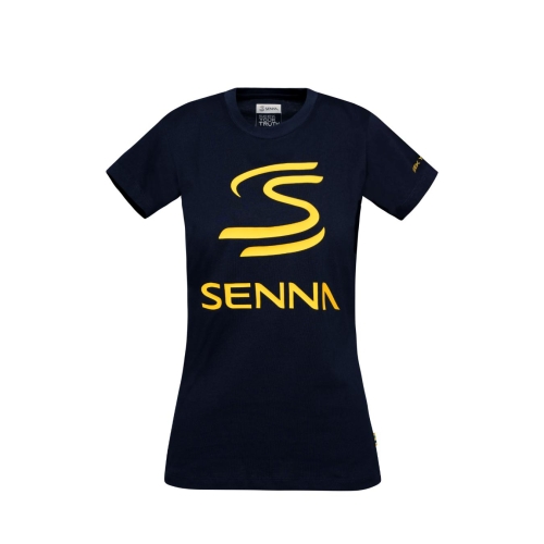 Ayrton Senna Legacy Navy Logo T-Shirt for Women