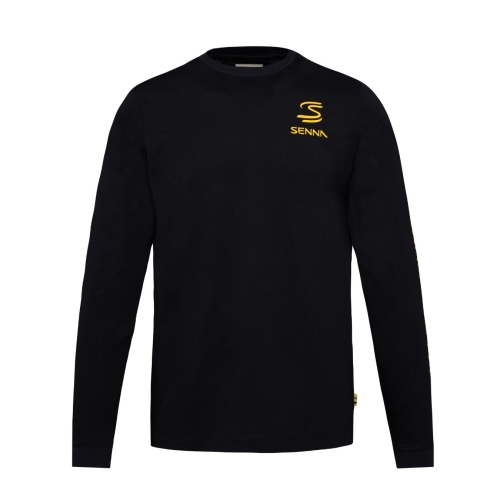 Ayrton Senna Long Sleeve T-Shirt in navy for men