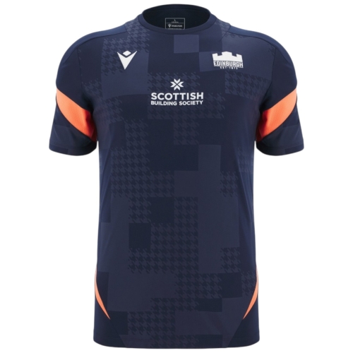 T-Shirt d'Entraînement Edimbourg Rugby Noir 25/26 - Macron