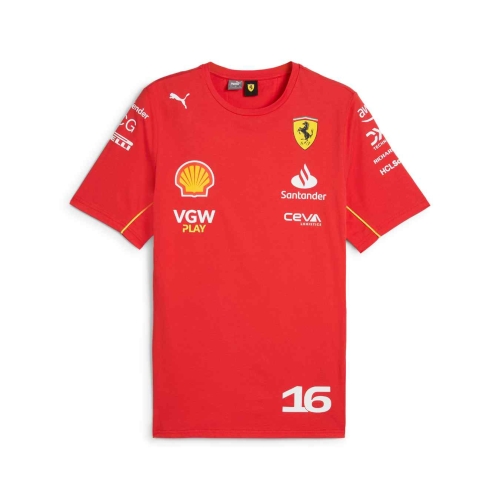 FERRARI F1 Charles Leclerc Men's T-shirt - red FER24_TSH_LEC