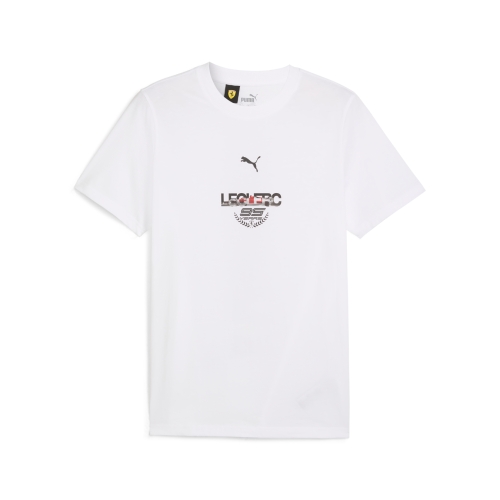 FERRARI F1 Driver Charles Leclerc Men's T-shirt - White FER24_TSH_DRB