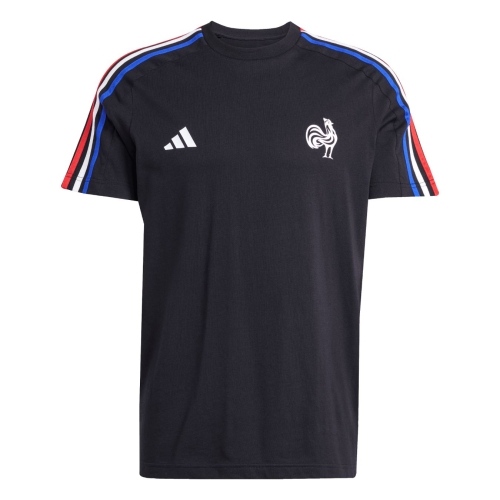 France Rugby Cotton Supporter T-Shirt Black Adidas