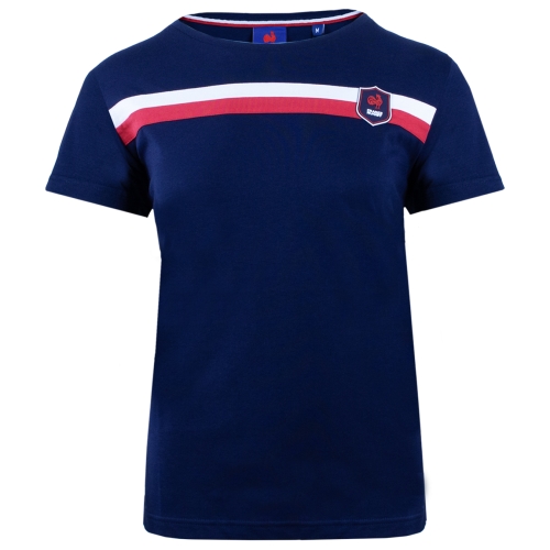 T-shirt France Rugby Tricolore Navy Blue Women's