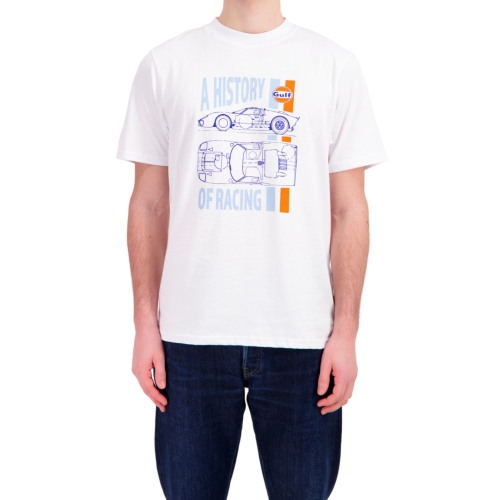 GULF Racing History Men's T-shirt - white GUF24_TSH_RAC