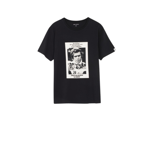 Men's Hero Seven Newspaper Black T-Shirt