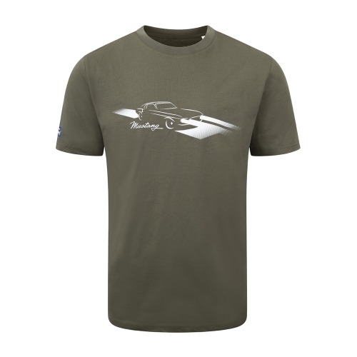 Khaki Ford Mustang T-Shirt