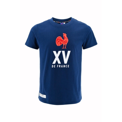 XV de France Logo T-Shirt Navy Blue