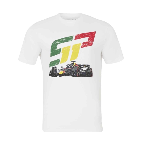 RED BULL Castore Perez Men's T-Shirt - white RBR24_TSH_SPE