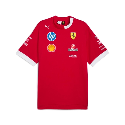 Men Scuderia Ferrari T-Shirt Dark Cherry