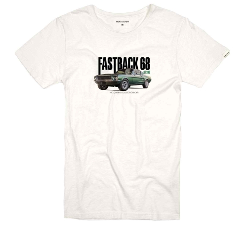 STEVE MCQUEEN Hero Seven Printemps Fastback Men's T-shirt - White