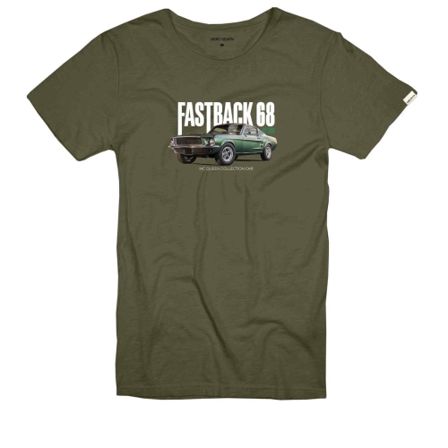 STEVE MCQUEEN Hero Seven Printemps Fastback Men's T-shirt - Green