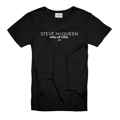 STEVE MCQUEEN Hero Seven Printemps King Of Cool Men's T-shirt - Black