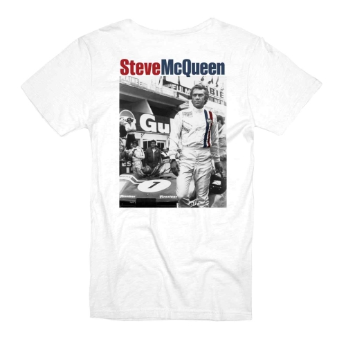 STEVE MCQUEEN Hero Seven Printemps Le Mans Men's T-shirt - White