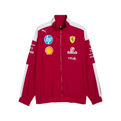 Men Scuderia Ferrari Oversized Jacket Dark Cherry